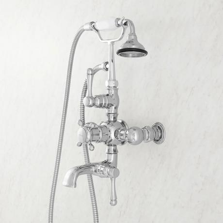 Nottingham Thermostatic Telephone Tub Faucet and Hand Shower - Chrome