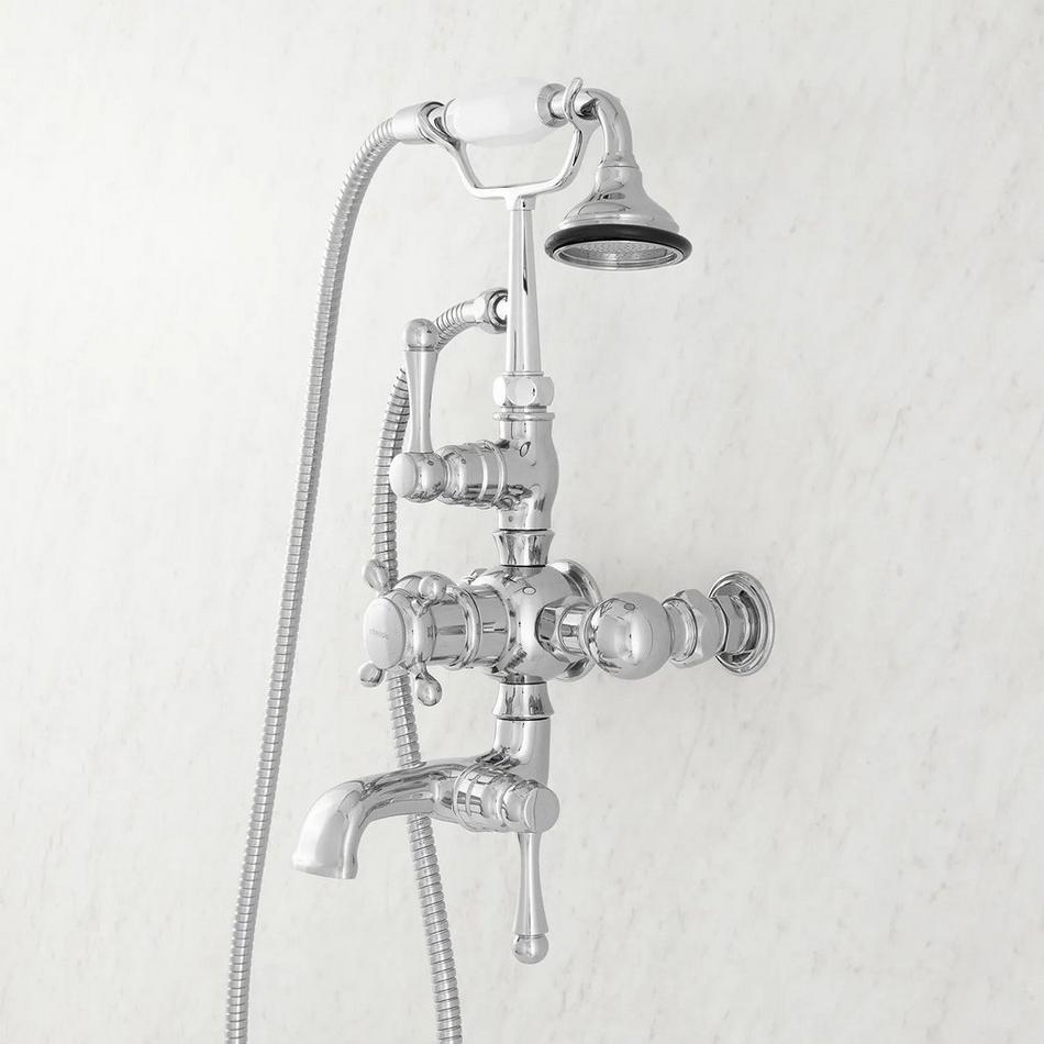 Nottingham Thermostatic Telephone Tub Faucet and Hand Shower - Chrome, , large image number 1