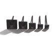 Hand-Forged Iron Square Frustum Pyramid Clavos with 2-5/8" Nail - Set of 6, , large image number 3