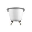 61" Callaway Cast Iron Clawfoot Tub - Brushed Nickel Ball & Claw Feet - No Tap Holes, , large image number 3