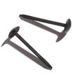Hand-Forged Iron Round Clavos with 3-1/4" Nail - Set of 6 - Extra Large - Black, , large image number 0