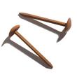 Hand-Forged Iron Round Clavos with 3-1/4" Nail - Set of 6 - Extra Small - Rust, , large image number 0