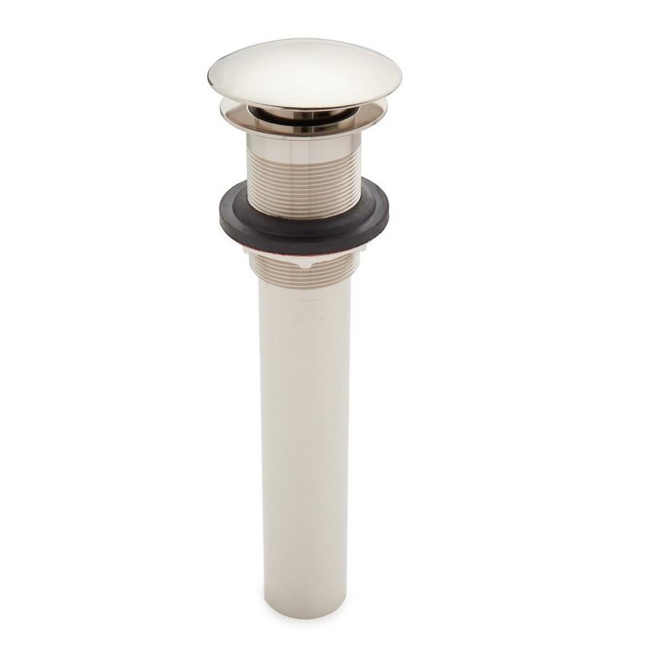 1-1/2" Pop-Up Mushroom Style Bathroom Drain With Overflow - Polished Nickel, , large image number 0