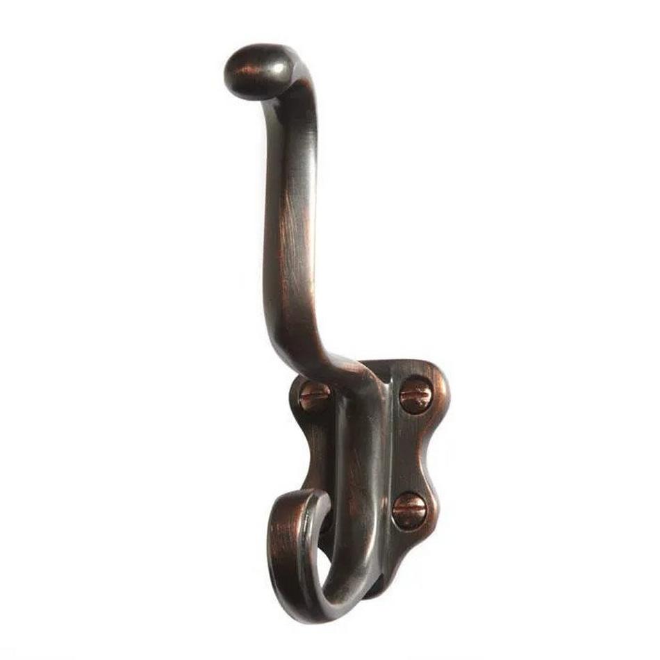 Albany Solid Brass Coat Hook - Oil Rubbed Bronze