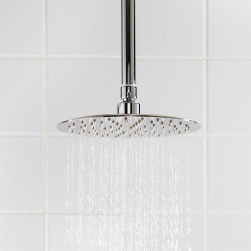 Beveled Round Rainfall Shower Head in Chrome