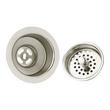 3-1/2" Kitchen Sink Basket Strainer - Polished Nickel, , large image number 1
