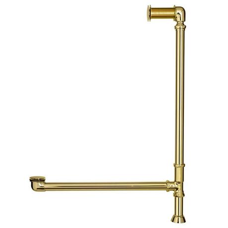 Extended Pop-Up Tub Drain - Swivel Head - Standard Overflow - 1-1/2" Tubing