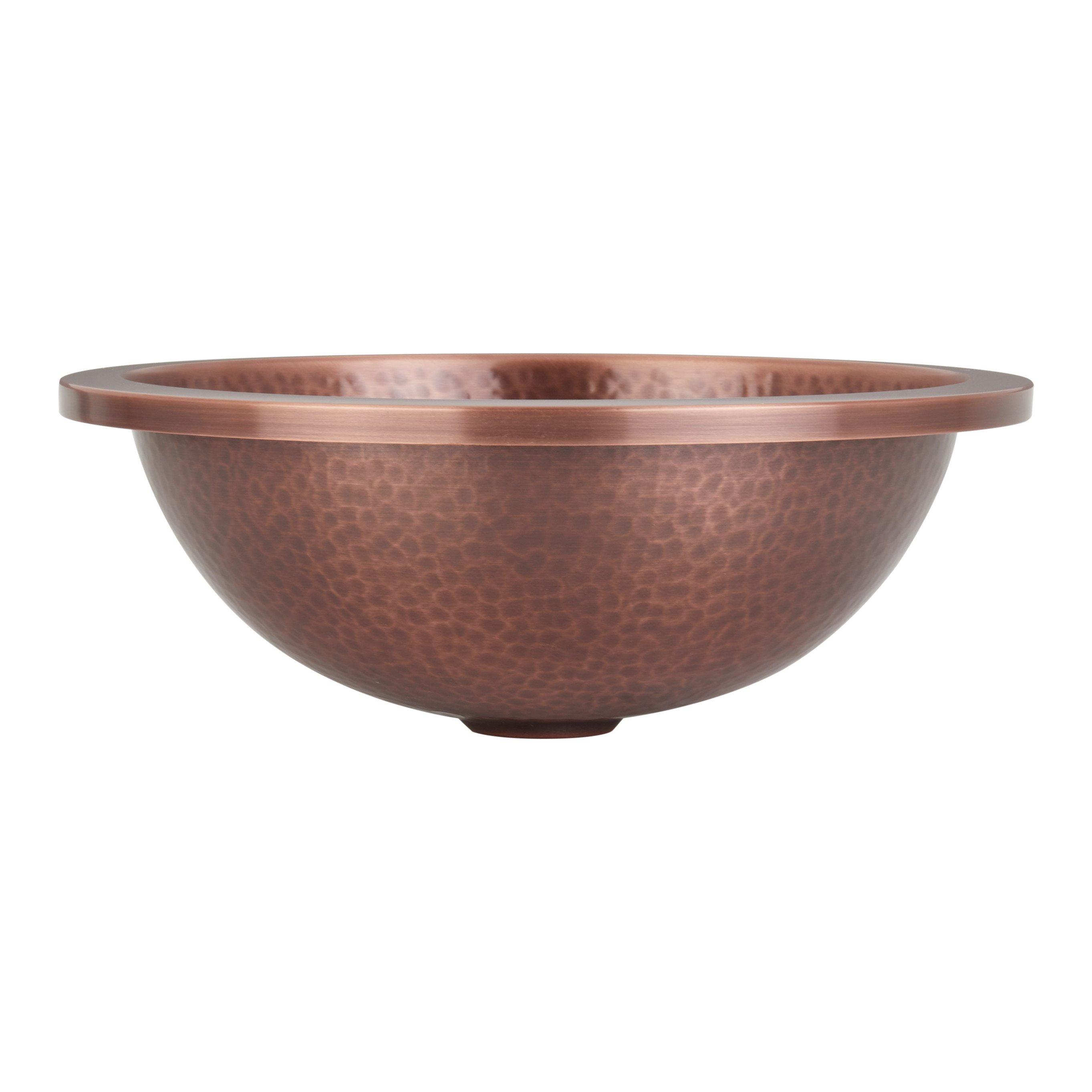 Bloomingville Round Hammered Metal, Set of 2 Sizes, Copper Finish Bowl