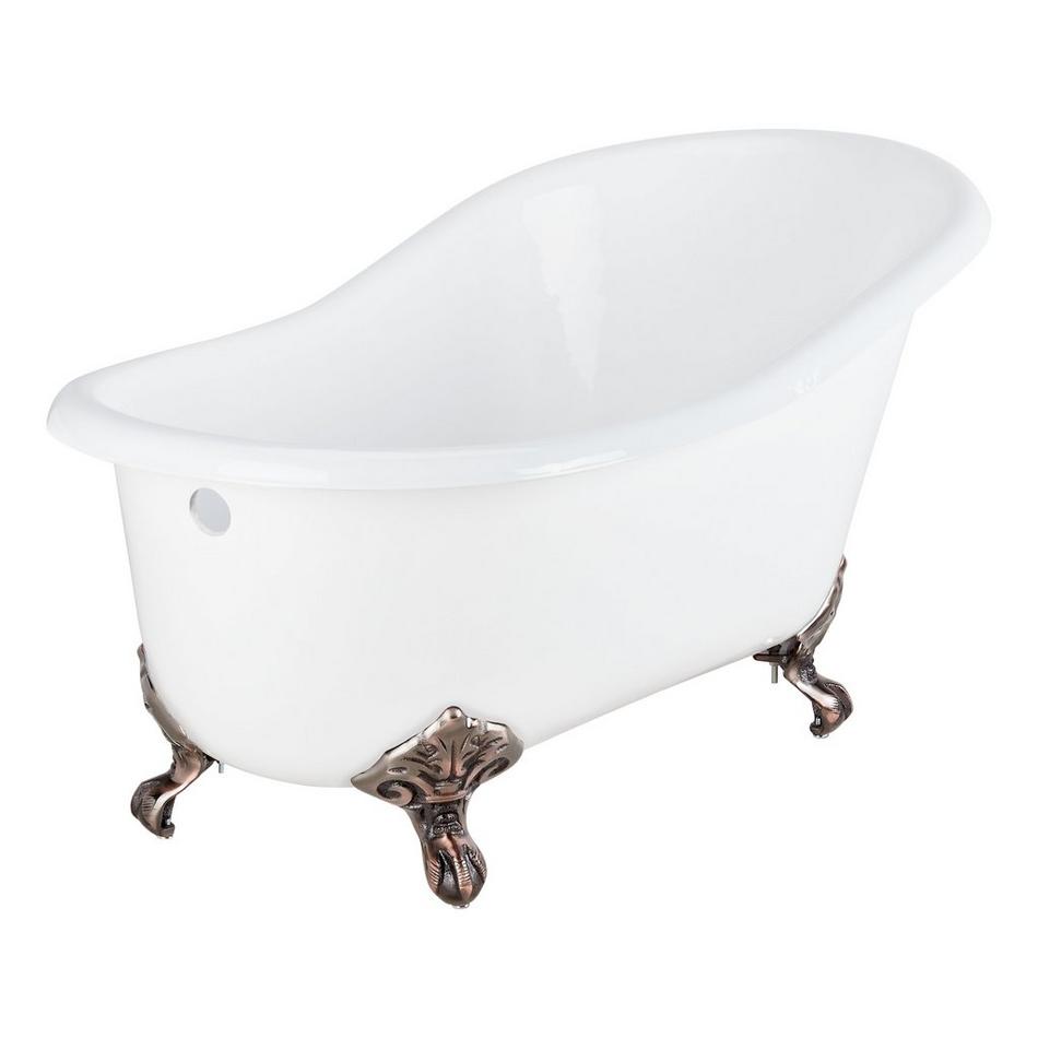 57" Erica Cast Iron Clawfoot Tub - Imperial Feet, , large image number 8