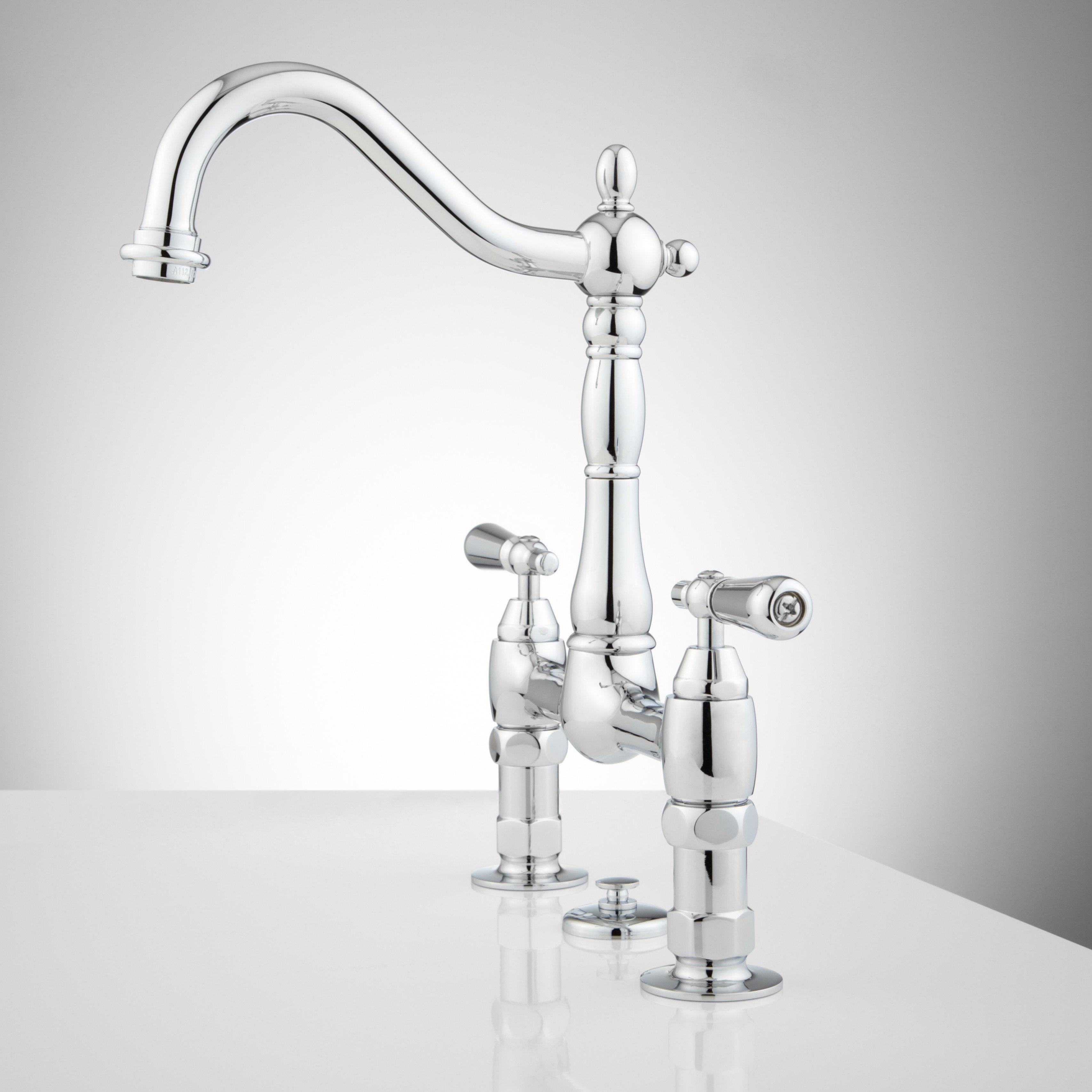 Bridge Bathroom Faucet - Lever Handles