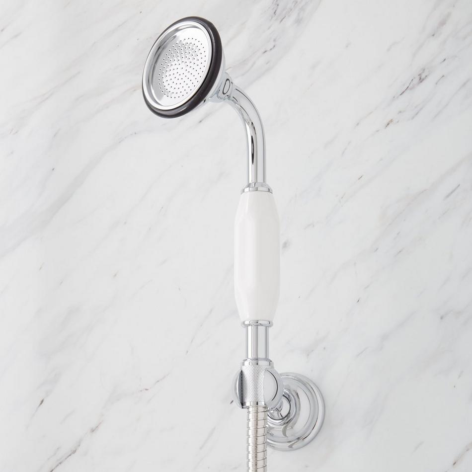 Oxford Thermostatic Shower - 18" Arching Shower Arm & Hand Shower - 1/2" IPS - Chrome, , large image number 2