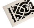 Victorian Steel Floor Register - White  2-1/4" x 10" (3-1/2" x 11-1/4" Overall), , large image number 0