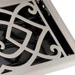 Victorian Steel Floor Register - Brushed Nickel 4"x12" (5-1/4"x13" Overall), , large image number 0