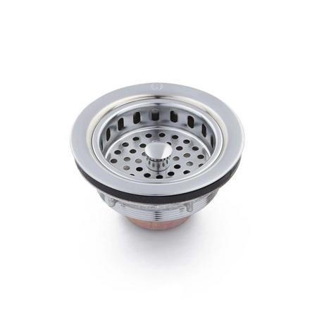 3-1/2" Kitchen Sink Basket Strainer - Brushed Nickel