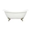 63" Rosalind  Acrylic Clawfoot Tub - Imperial Feet - Tap Deck - No Holes, , large image number 1