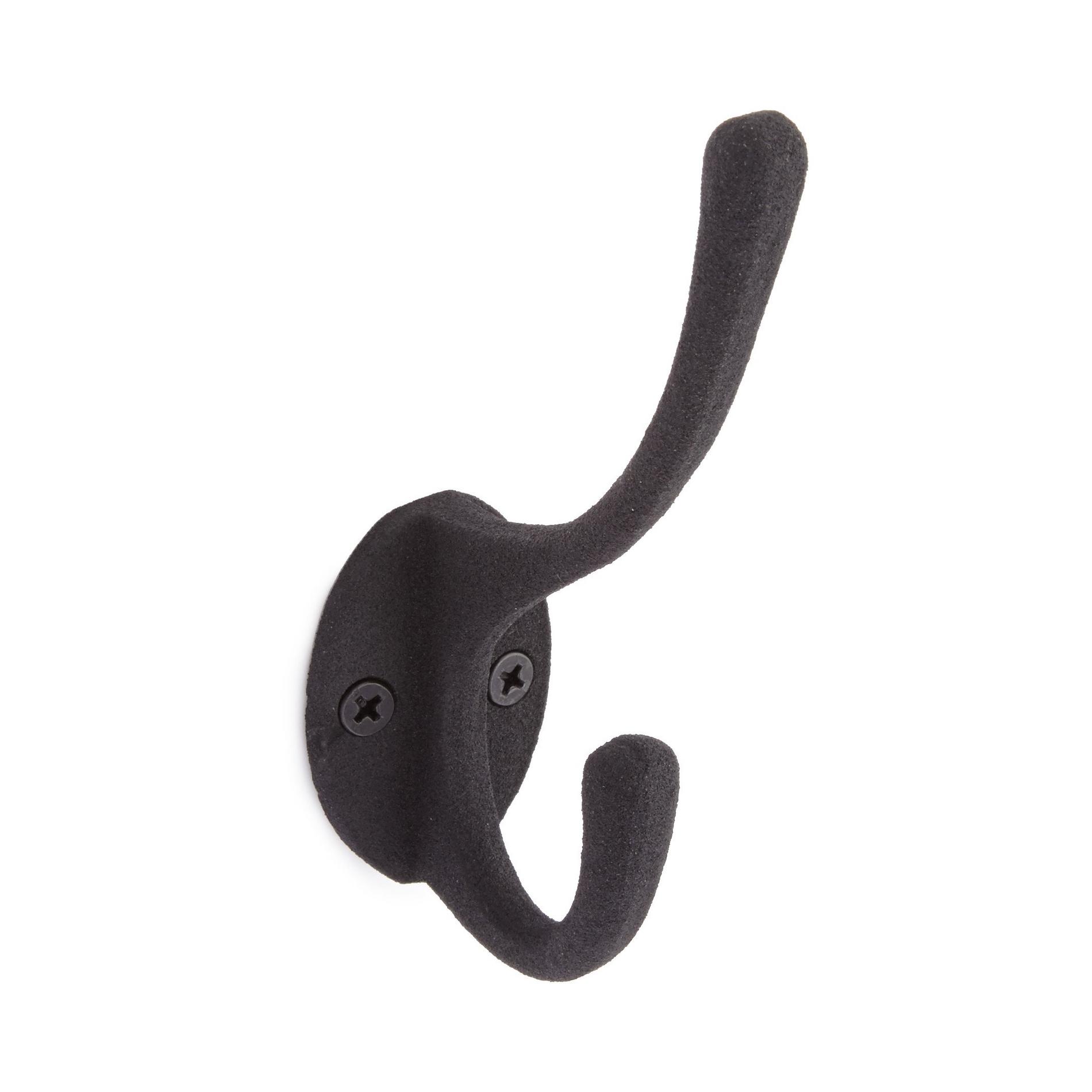 Classic Iron Double Hook - Black Powder Coat | Signature Hardware