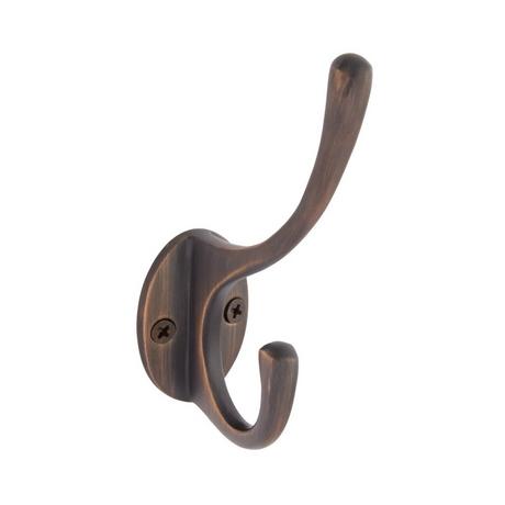 DOUBLE ROBE HOOK old style Rustic Robe coat hooks vintage old English  Georgian Victorian retro pegs Antique brass/copper/black/iron/Chrome -  Storage & Organisation