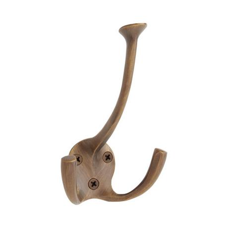 Horton Brass Triple Swing Arm Coat Hook - Polished Brass