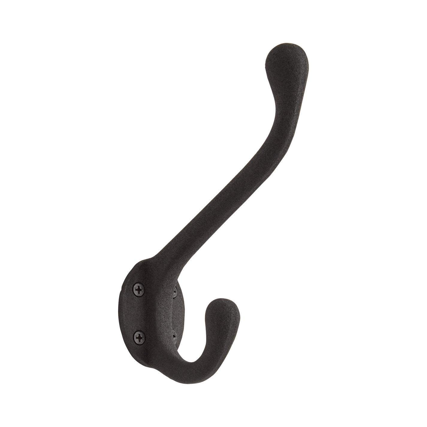 Large Iron Hat and Coat Hook - Black Powder Coat | Signature Hardware