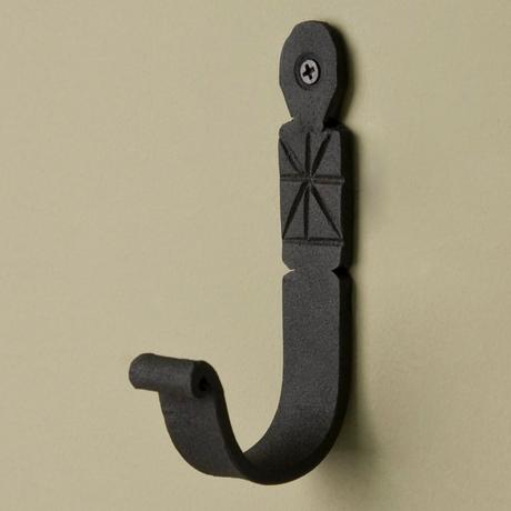 Hand-Forged Iron Single Coat Hook
