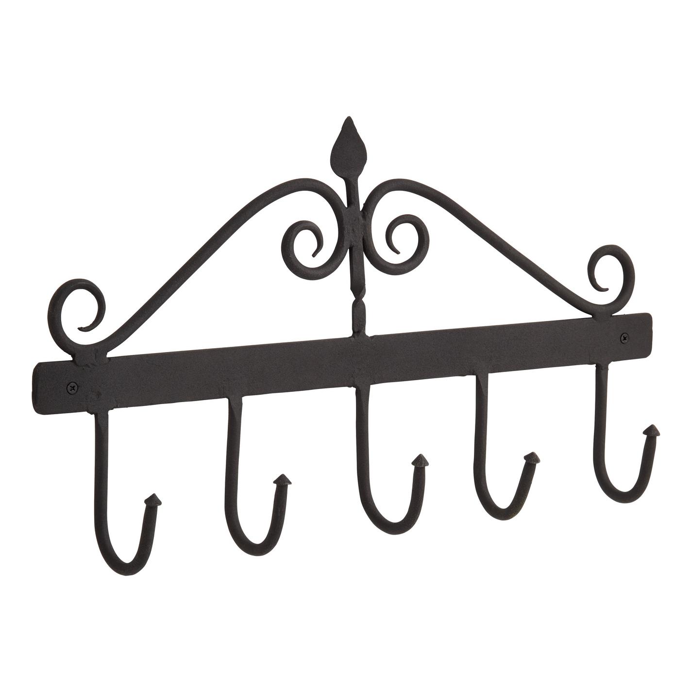 Morley Iron Coat Rack Black Powder Coat Signature Hardware