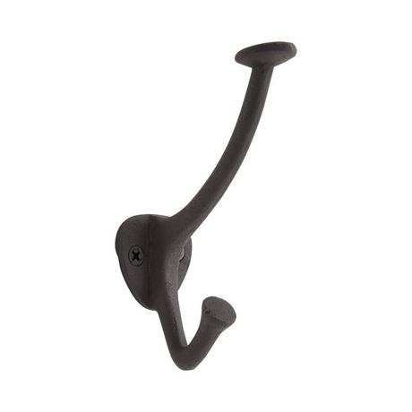Large Iron Harness Double Hook in Matte Black Finish