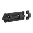 Iron Surface Bolt with Curly Handle and Decorative Base - Black Powder Coat, , large image number 1