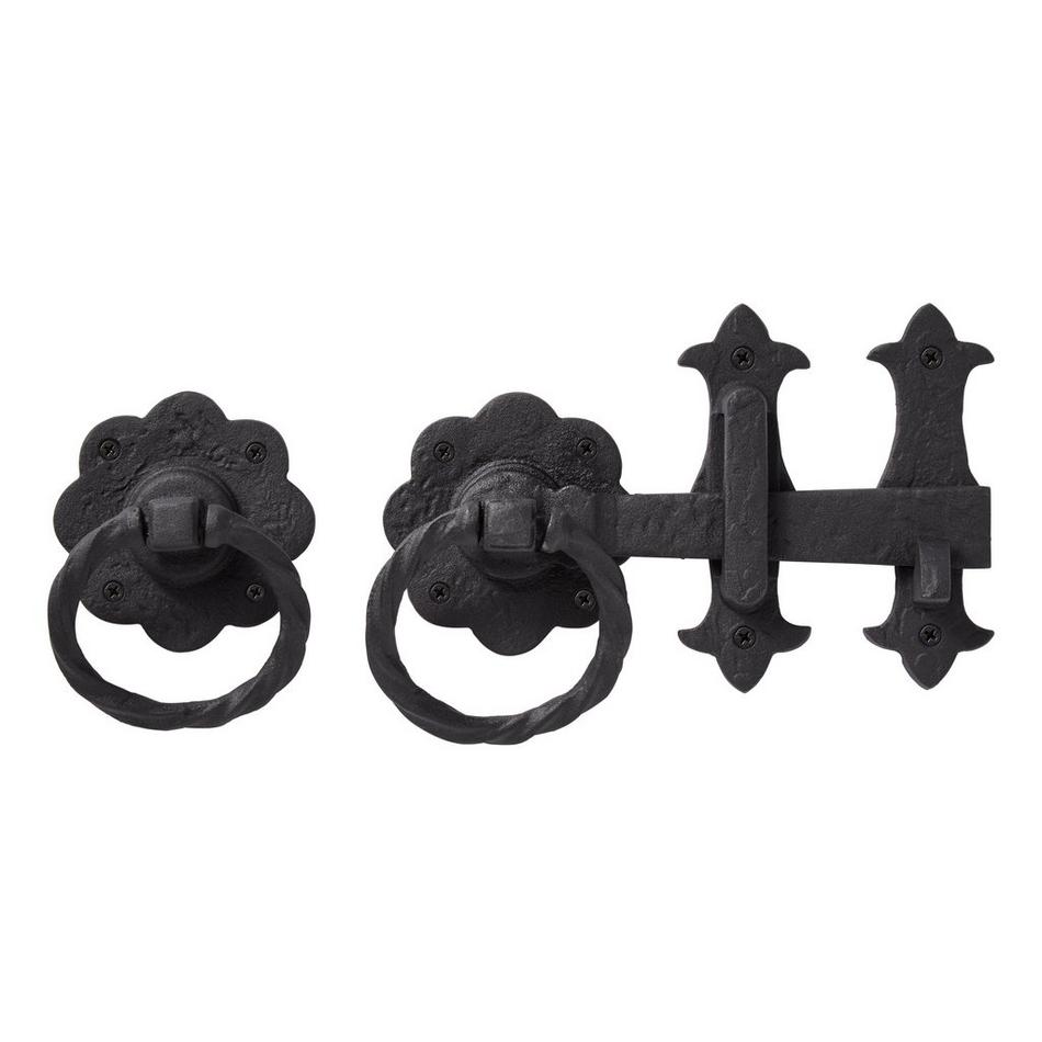 Twist Iron Gate Rim Latch and Pull Set, , large image number 0