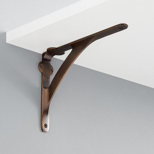 Classic Brass Shelf Bracket in Antique Brass