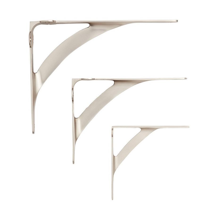 Classic Brass Shelf Bracket - 7-3/8" - Brushed Nickel, , large image number 2