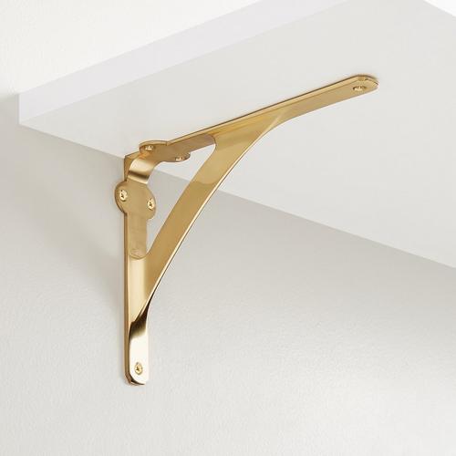 Classic Brass Shelf Bracket in Polished Brass