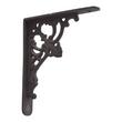 Fleur de Lis Cast Iron Shelf Bracket - 6" x 6-7/8" H - Black Powder Coat, , large image number 1