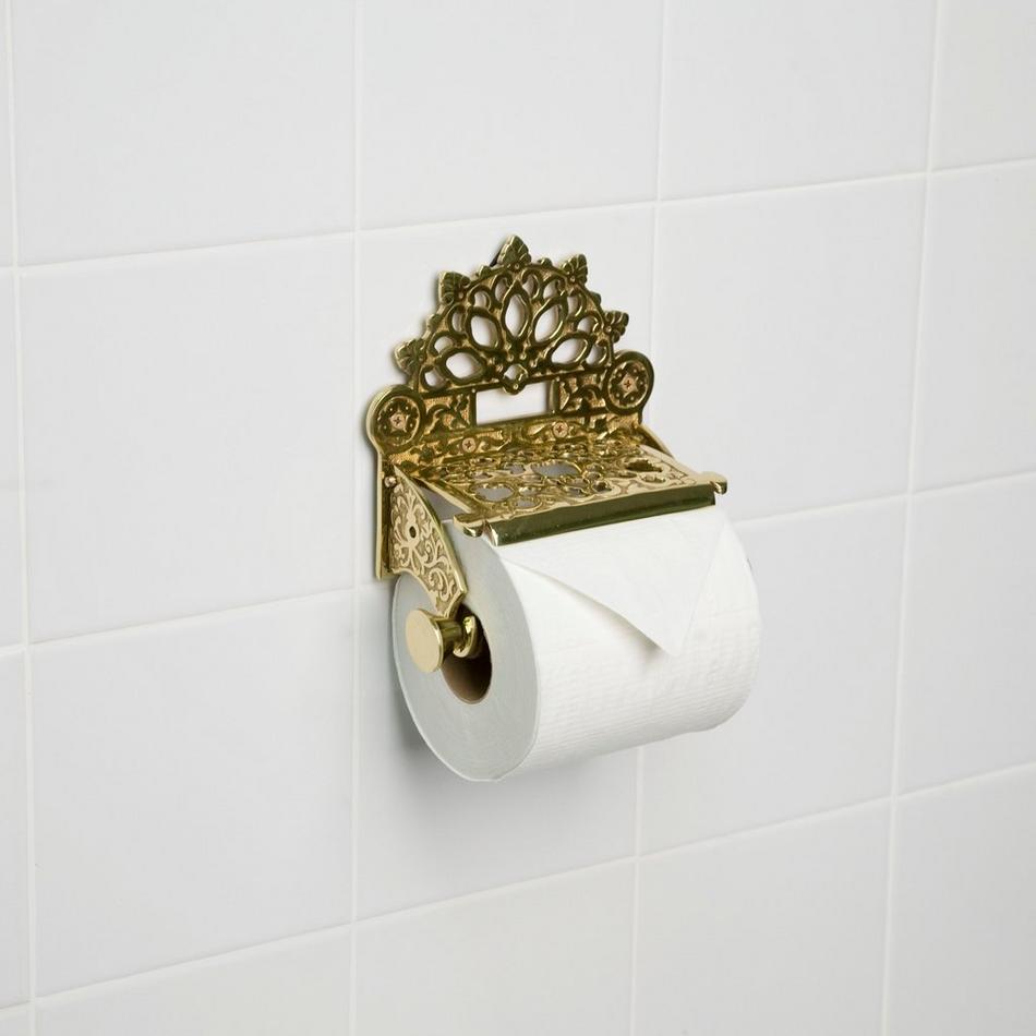 Dering Solid Brass Toilet Paper Holder, , large image number 4