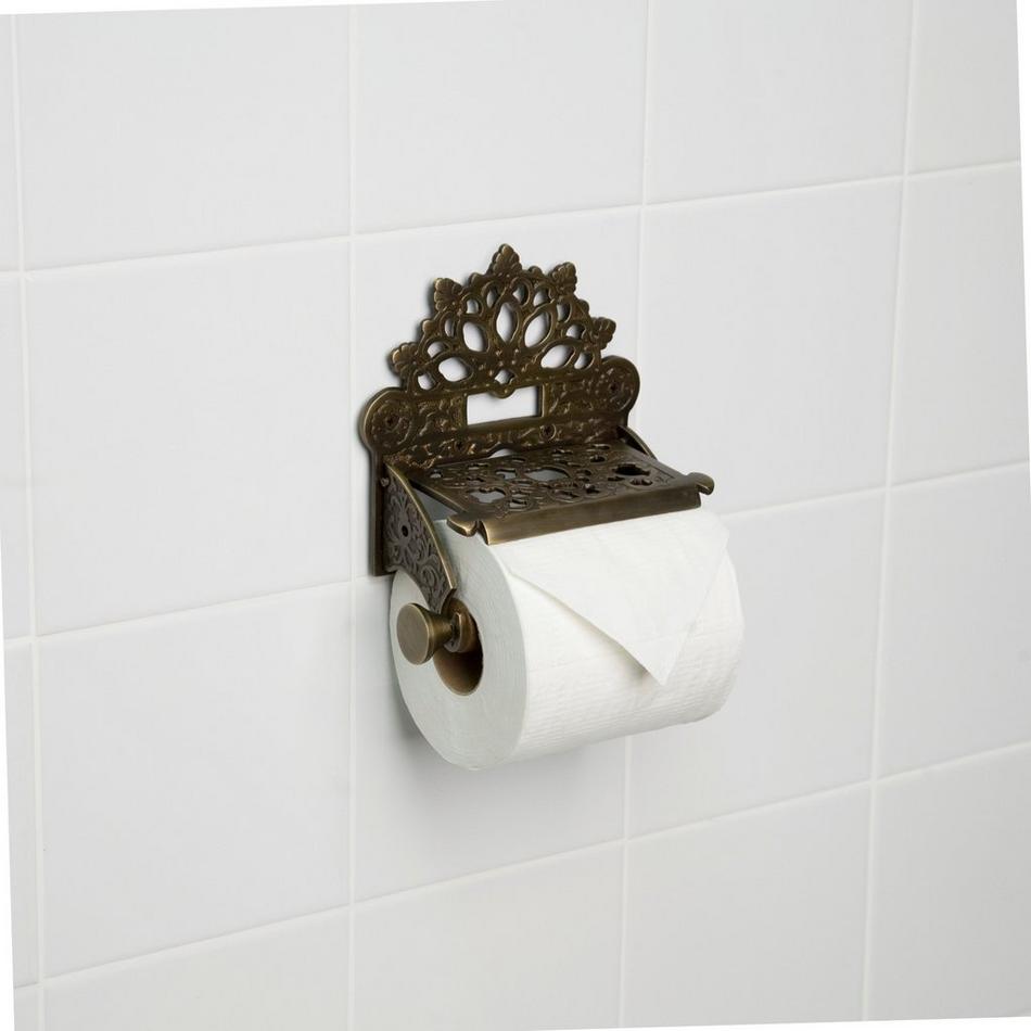 Dering Solid Brass Toilet Paper Holder, , large image number 0