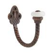 Small Twisted Rope Brass Hook with Ceramic Knob, , large image number 3