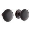 Pair of Black Ceramic Doorknobs for Rim Locks - Brass Shanks - Oil Rubbed Bronze, , large image number 0