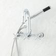 Sebastian Wall-Mount Tub Faucet with Cross Handles and 6" Wall Couplers - Chrome, , large image number 0