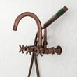 Sebastian Wall-Mount Tub Faucet with Cross Handles and 6" Wall Couplers - Oil Rubbed Bronze, , large image number 2