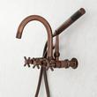 Sebastian Wall-Mount Tub Faucet with Cross Handles and 6" Wall Couplers - Oil Rubbed Bronze, , large image number 3