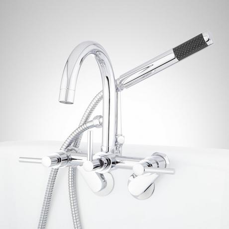 Sebastian Tub Faucet with Variable Centers and Hand Shower - Lever Handles