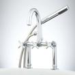 Sebastian Deck-Mount Tub Faucet - Cross Handles - 4" Couplers - Chrome, , large image number 0