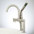 Sebastian Deck-Mount Tub Faucet and Hand Shower - Cross Handles, , large image number 1