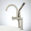Sebastian Deck-Mount Tub Faucet - Cross Handles - 4" Couplers - Brushed Nickel, , large image number 1