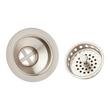 3-1/2" Kitchen Sink Basket Strainer - Brushed Nickel, , large image number 1