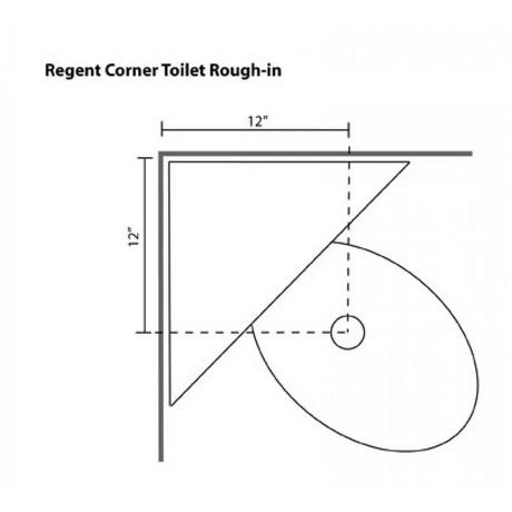 Regent Dual-Flush Corner Toilet with Elongated Bowl - White