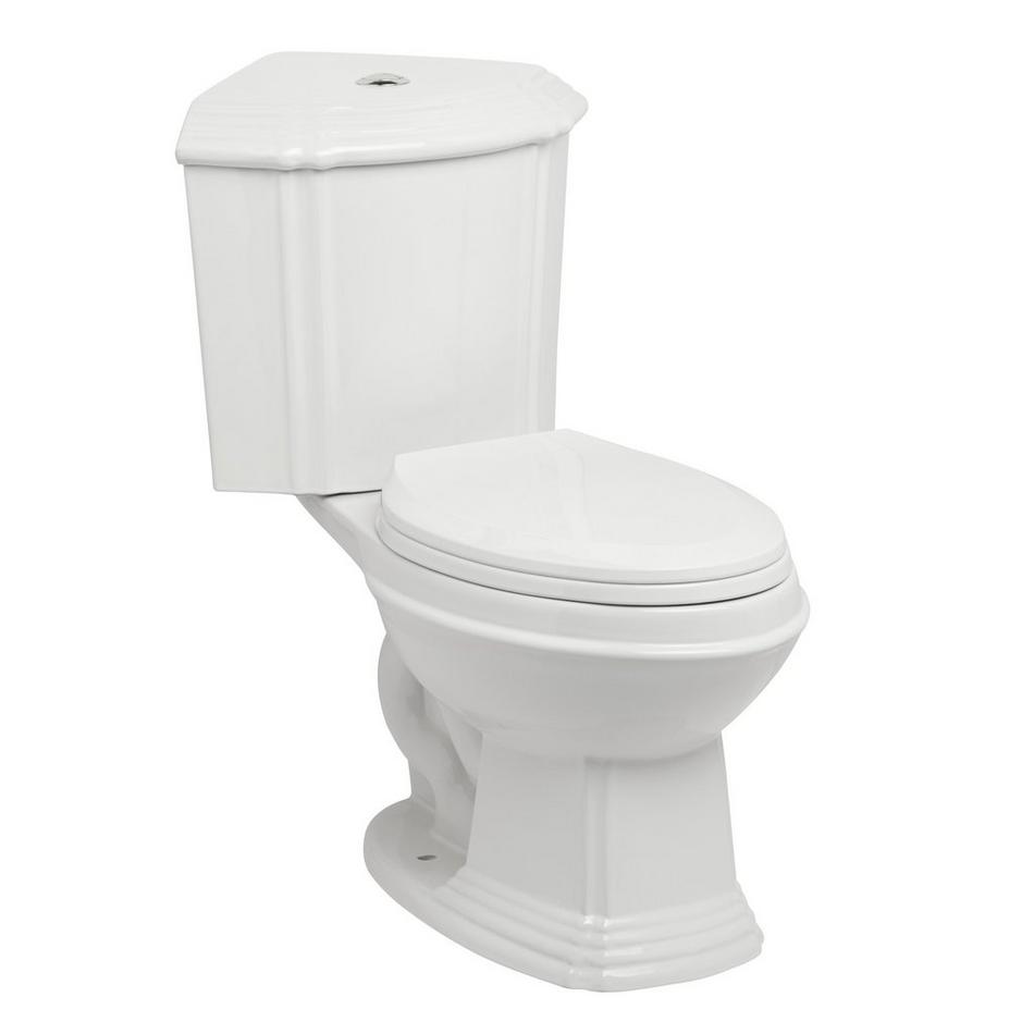 Regent Dual-Flush Corner Toilet with Elongated Bowl - White, , large image number 1