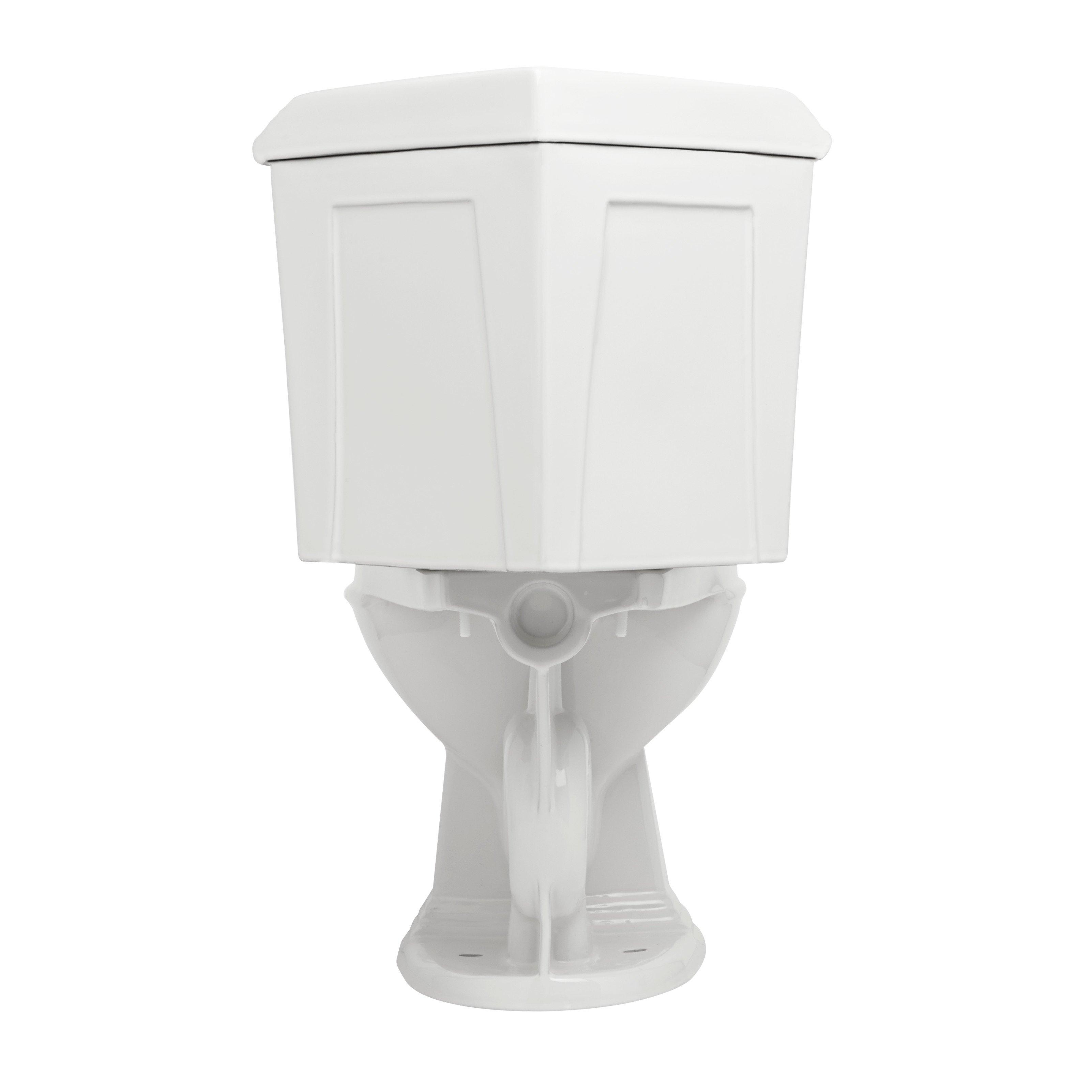 NLA Regent Dual-Flush Corner Toilet with Elongated Bowl - White