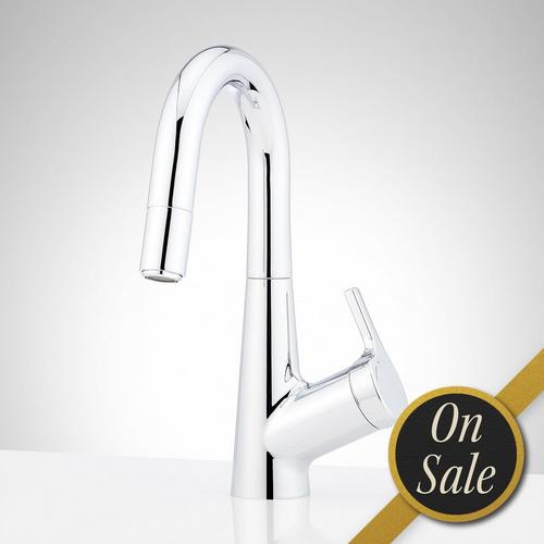 Marcrest Single-Hole Pull-Down Bathroom Faucet in Chrome