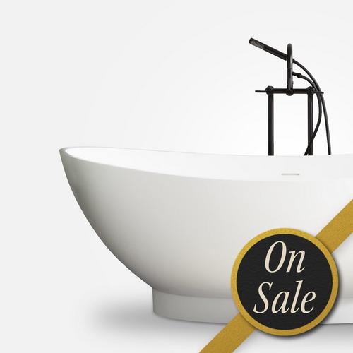 71" Brielle Solid Surface Freestanding Tub