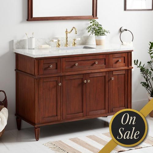 48" Elmdale Vanity for Rectangular Undermount Sink - Antique Brown